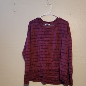 Athleta Burgundy Long Sleeve Top